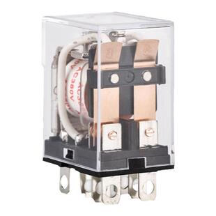 德力西小型中间继电器220V带灯24V宽8脚 JQX-13F底座10A大电流12v
