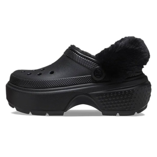 Crocs卡骆驰雪屋加绒洞洞鞋女2026秋季新款棉拖鞋厚底男鞋208546