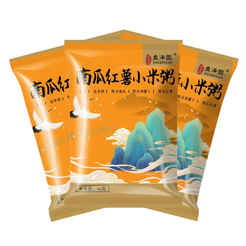 小米粥南瓜红薯小米粥粗粮糯小米小米粥五谷杂粮食用煮粥90g*3袋