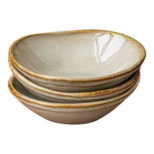 外贸中式不规则碟子味碟创意调料碟家用蘸料碟火锅料味碟陶瓷碟