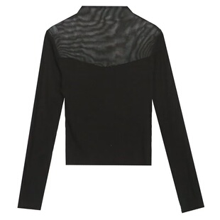 半高领加绒蕾丝打底衫女2025秋冬季新款时尚洋气修身显瘦内搭上衣