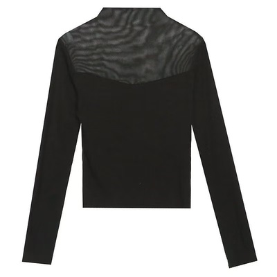 半高领加绒蕾丝打底衫女2025秋冬季新款时尚洋气修身显瘦内搭上衣