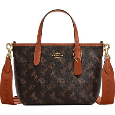 【礼物】【新品】COACH/蔻驰奥莱女士老花CITY 15号托特包斜挎包