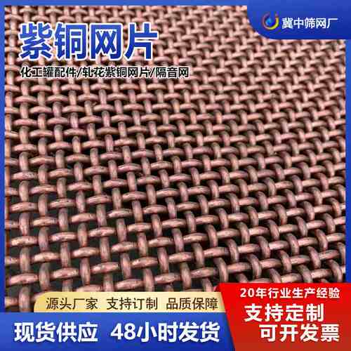 轧花编织紫铜丝网片化工罐配件反应釜过滤用网网格