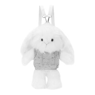 【商场同款】乐町可爱包包冬新款毛绒兔兔玩偶双肩包C2YFF4154