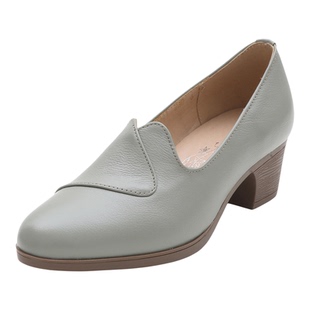 真皮粗跟单鞋2026春夏百搭软底妈妈鞋浅口女鞋不累脚防滑中年皮鞋