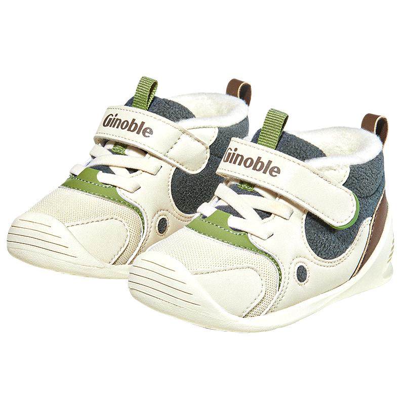 基诺浦机能鞋24冬新款2级保暖儿童鞋男女童鞋子加绒步前鞋GB2358