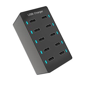 多口usb充电器手机智能快充多孔插头10口大功率桌面充电器电源桩12孔工作室宿舍多功能插头充电头多孔排插座