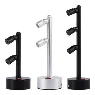 led珠宝柜台双头多头射灯可充电2W3W无线立杆灯展柜展会电池射灯