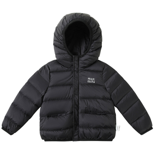 MQDmini儿童轻薄排骨羽绒服男童秋冬季三防连帽外套女童宝宝冬装