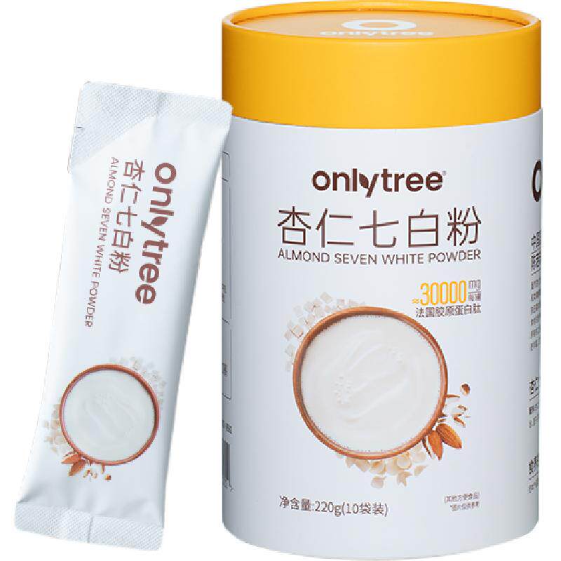 onlytree杏仁七白饮正品南杏仁粉山药茯苓营养早餐代餐冲饮
