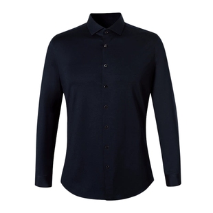 【天然免烫】Degre Zero男士衬衫120支匹马棉高回弹针织高级衬衣