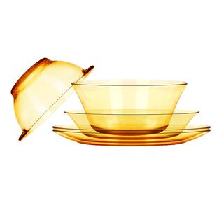 【自营】康宁玻璃餐具耐高温微波炉专用碗面碗饭碗沙拉碗双耳碗盘