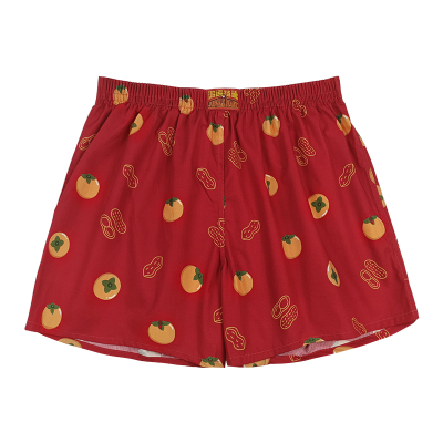 阿罗裤男士内裤纯棉红色本命年