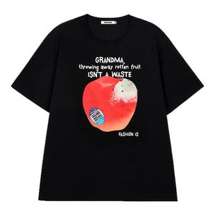 【陈伟霆同款】CANOTWAIT 水果印花短袖T恤夏季新品男女趣味潮牌