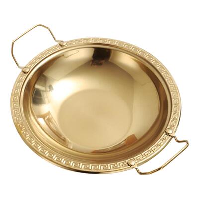 不锈钢商用双耳创意干锅盘