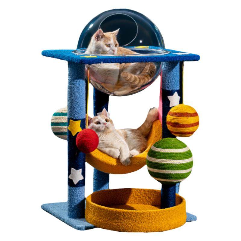 猫爬架猫抓板一体剑麻星空猫咪攀爬架礼物太空舱猫窝家用四季通用