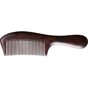 叶梳匠5A级黑檀木梳防静电女士专用长发养发梳头家用顺发木梳子