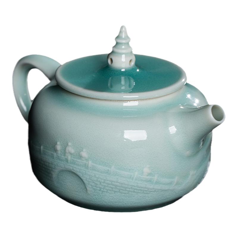 西泠文房烟雨江南茶具套装龙泉青瓷茶器茶具杭州西湖商务伴手礼