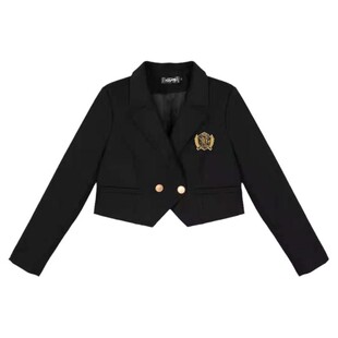 日系jk制服短款西装外套女学生学院风校供感小个子春秋季jk两件套