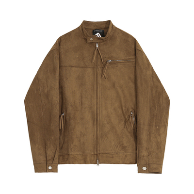 MRCYC韩版宽松麂皮绒立领夹克