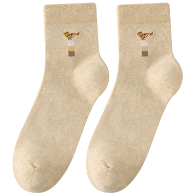 七匹狼纯棉抗菌防臭中筒袜休闲