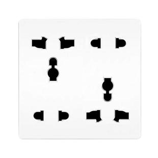 国际通用86型墙壁暗装开关面板10孔五孔多孔错位一开六八十孔插座