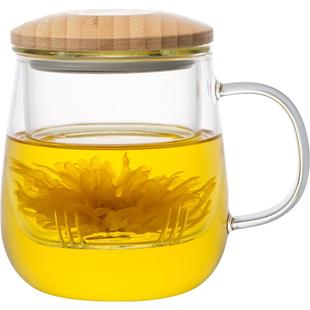 泡茶杯茶水分离男士办公室茶道杯子高档个人专用功夫茶杯玻璃水杯