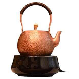 电陶炉套装纯铜紫铜手工铜壶烧水壶煮茶茶壶养生壶高档水壶礼盒装