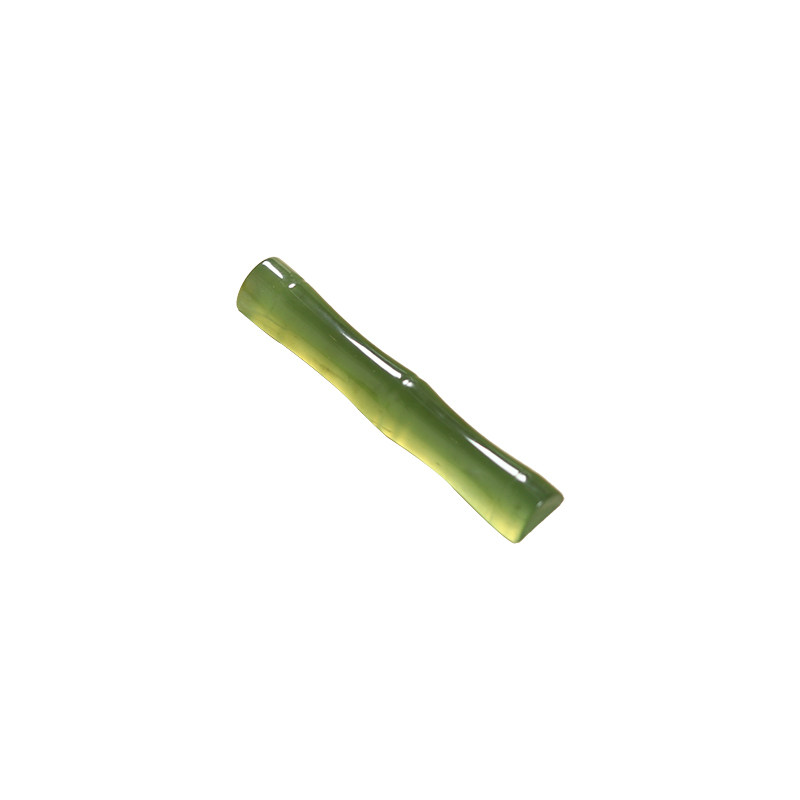 合三舍岫玉竹节笔搁创意镇纸笔架