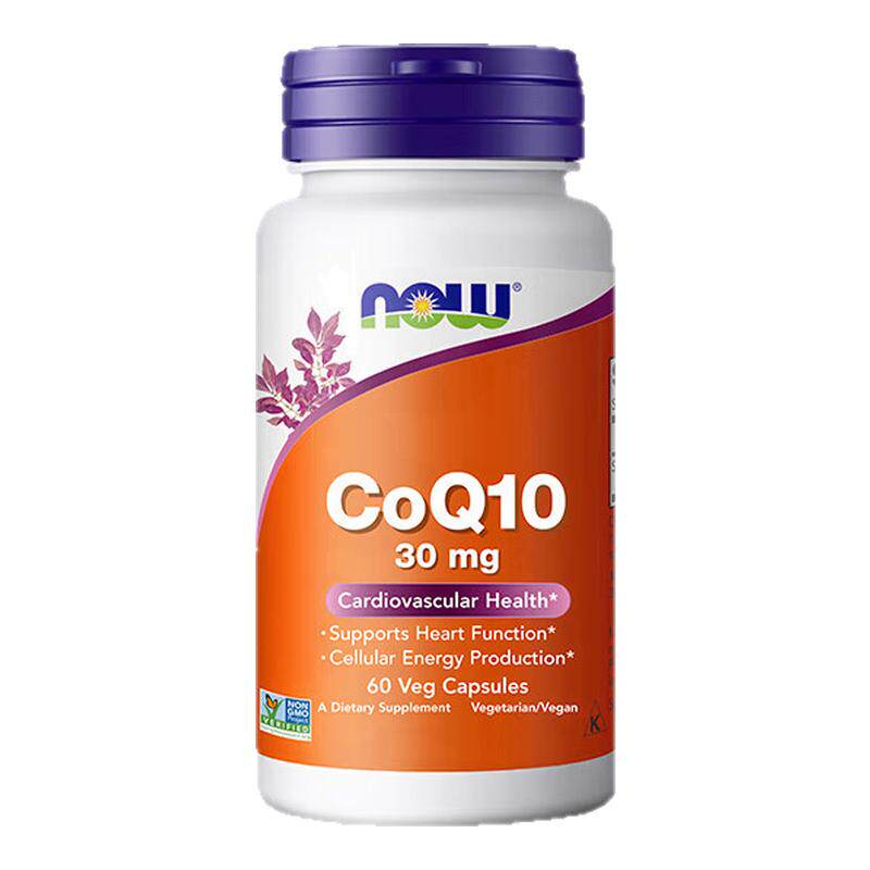 Nowfoods辅酶coq10保护心脏心肌血管胶囊中老年成人美国进口诺奥