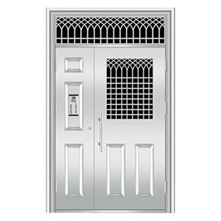304不锈钢门单元门氟碳漆小区防盗门楼道门对讲车库楼宇门子母门