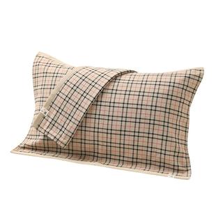 英伦风枕巾2025新款纯棉100全棉一对枕头高档纱布垫巾防头油家用