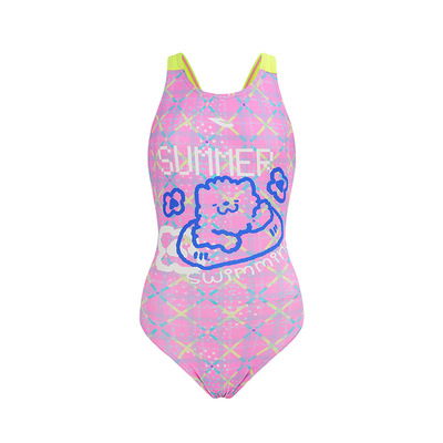 浩沙女童连体三角宽带速干游泳衣