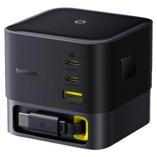 倍思Nomos氮化镓100W桌面充电站桌面充电器快充底座多口PD插头适适用苹果17小米华为iPhone16笔记本手机ipad