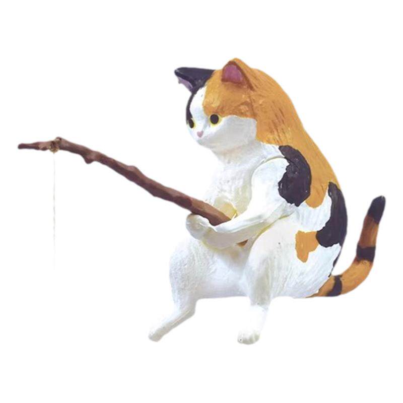 可爱猫咪办公室桌面电脑趴趴摆件