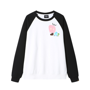 Dangerouspeople薛之谦dsp钩花卡通小D加绒保暖宽松情侣百搭卫衣