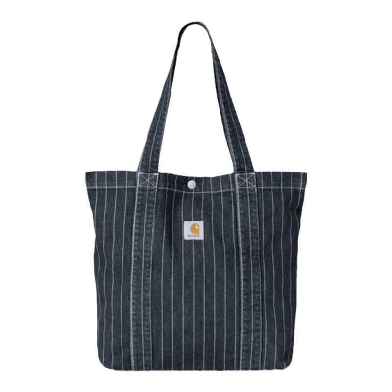 Carhartt/卡哈特WIP托特包单肩包石洗条纹牛仔男女做旧纽扣大容量