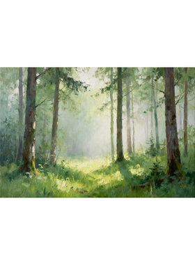 可班手绘油画林沐祥光客厅装饰画