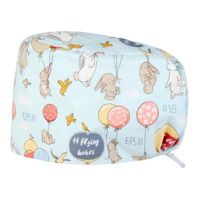 纯棉印花手术室防油烟包头帽