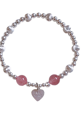 原创甜美气质足纯银少女心手串