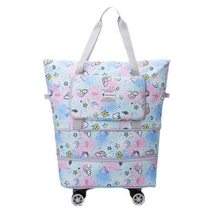 多巴胺万向轮旅行包女带轮子的行李袋大容量学生住校可折叠行李包