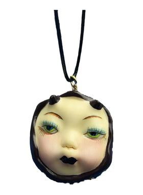 娃娃头项链男女原创彩绘个性吊坠