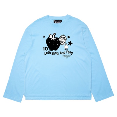 Paper voice歌唱游戏长袖T恤美式复古休闲男女同款无性别纯棉boxy