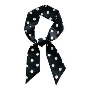 细窄波点丝巾小长条发带绑包女夏季薄款搭配衬衫丝带春秋洋气时尚