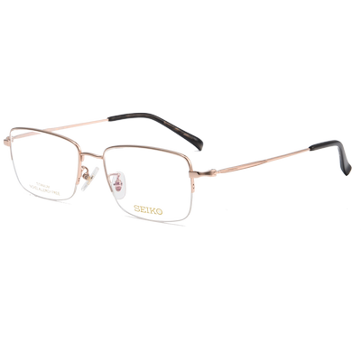 商务眼镜架Seiko半框男