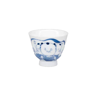 渌水山房 郑汇经作品 青花哪吒系列主人杯 三头六臂 茶道品茗杯