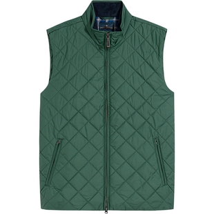 Brooks Brothers/布克兄弟男士25秋冬新品菱格绗缝纯色棉服马甲