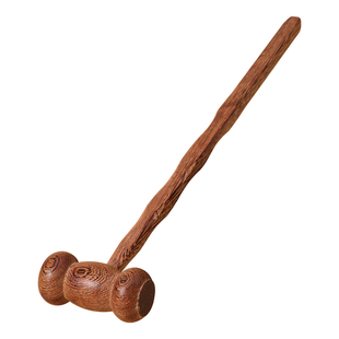 鸡翅木按摩锤敲打背部肩颈经络穴位手持不求人实木弹簧全身适用