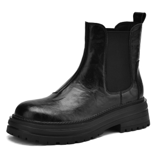 达芙妮切尔西女靴2026新款靴子女冬季小短靴厚底皮鞋美拉德马丁靴